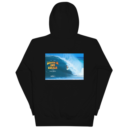Searching for Tom Curren · Pullover Hoodie · Back Print Movie Billboard with SFTC Logo