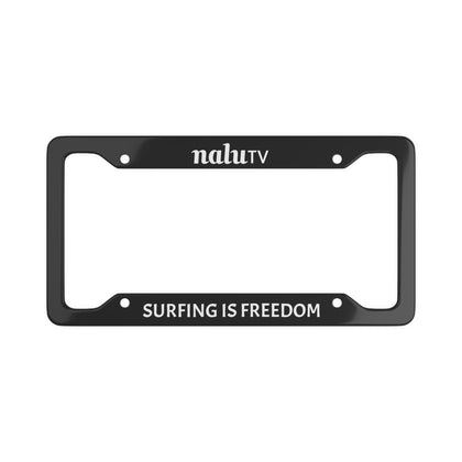NaluTV SURFING IS FREEDOM License Plate Frame