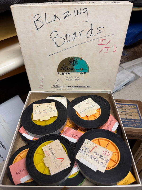 Chris's original Blazing Boards 16mm film, now being scanned by the Nalu Film Foundation