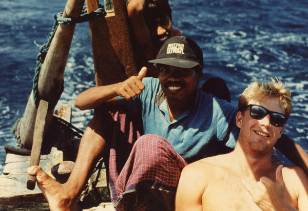 On the way to G-Land, 1989