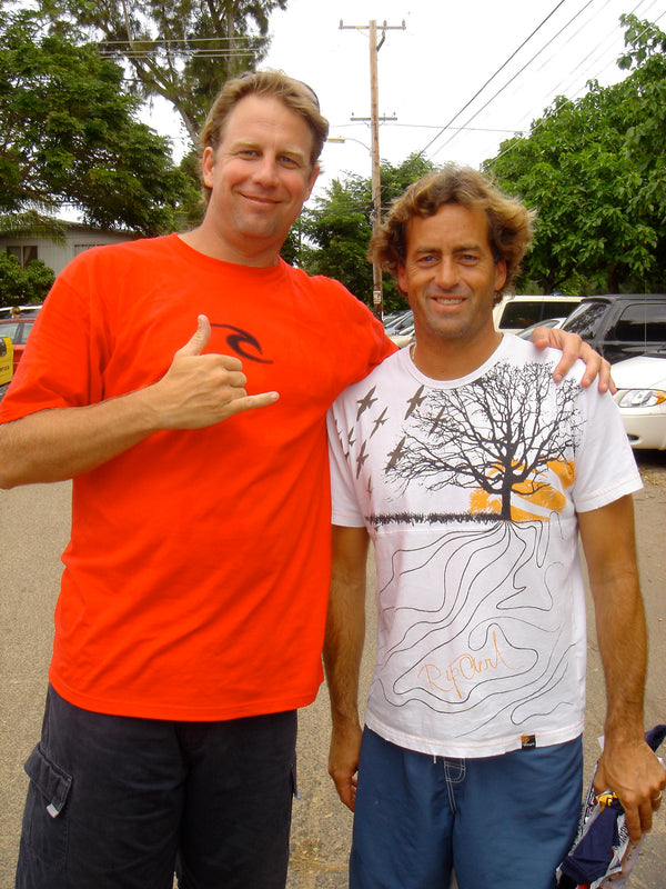 With Tom Curren in Hawaii, 2004