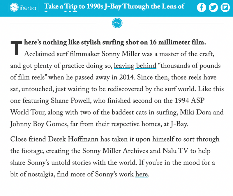1990s J-Bay through the lens of Sonny Miller