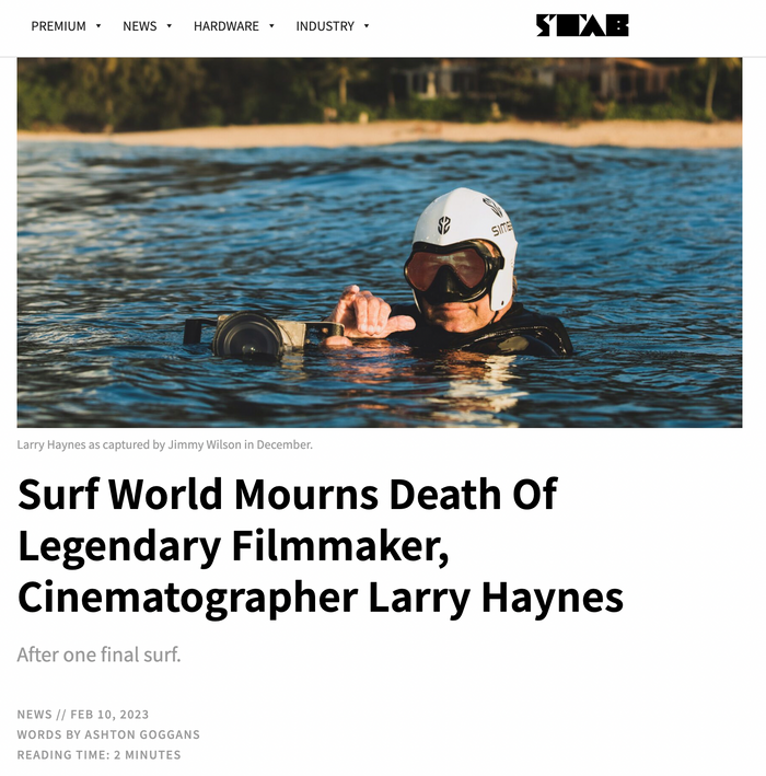 Stab tribute to Larry Haynes