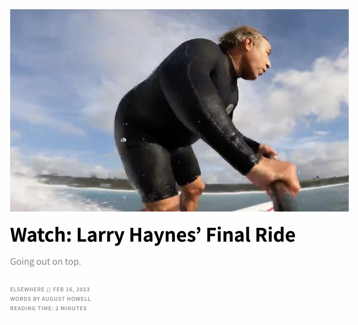 Stab tribute to Larry Haynes