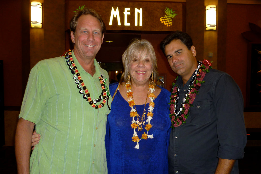 Derek and Craig Hoffmann with their mother, Jill Jameson, at the Hawaii International Film Festival. Dole Cannery, Honolulu, 2010.