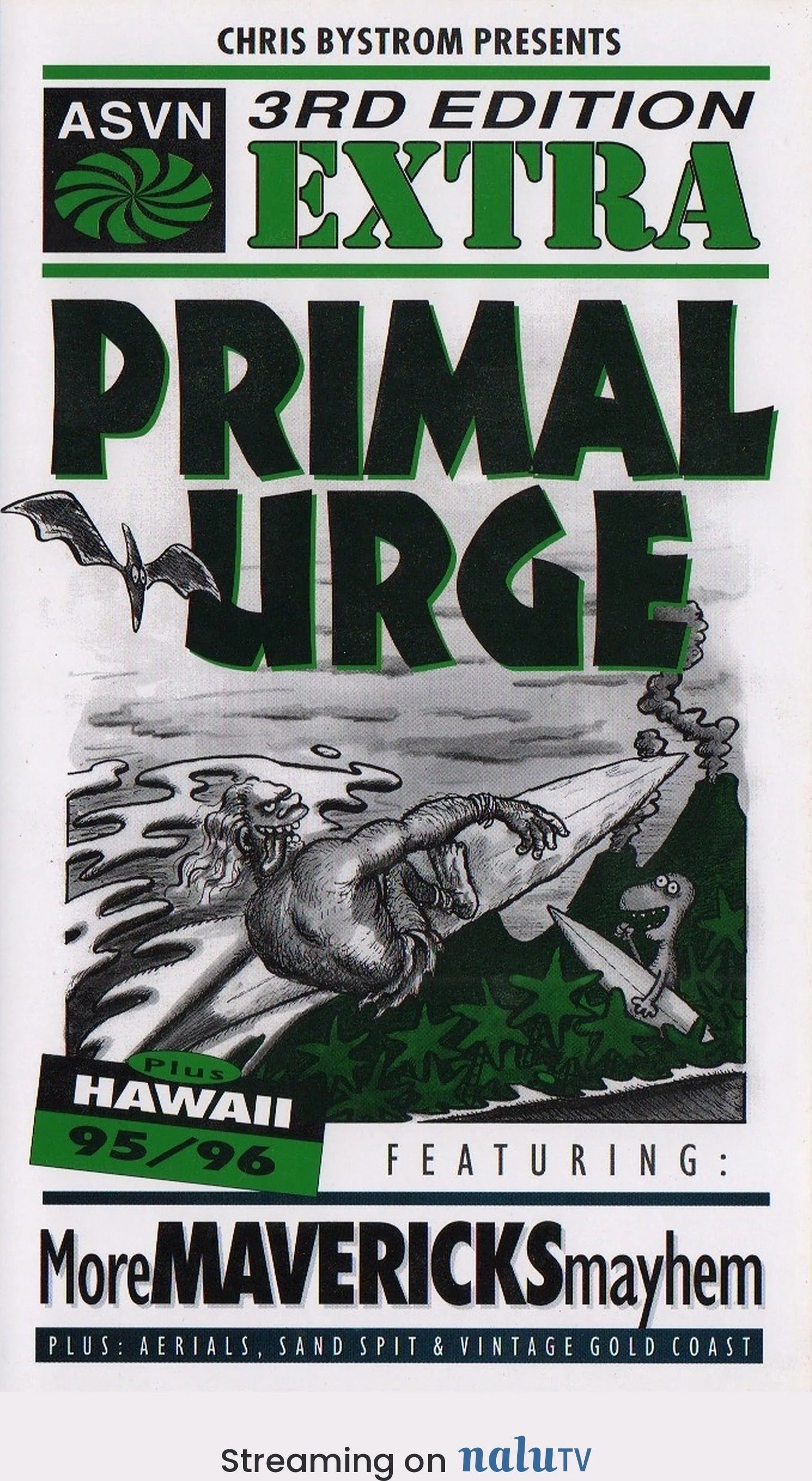 Primal Urge surf film cover, Chris Bystrom 1996