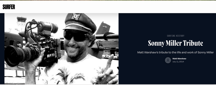 SURFER tribute to Sonny Miller