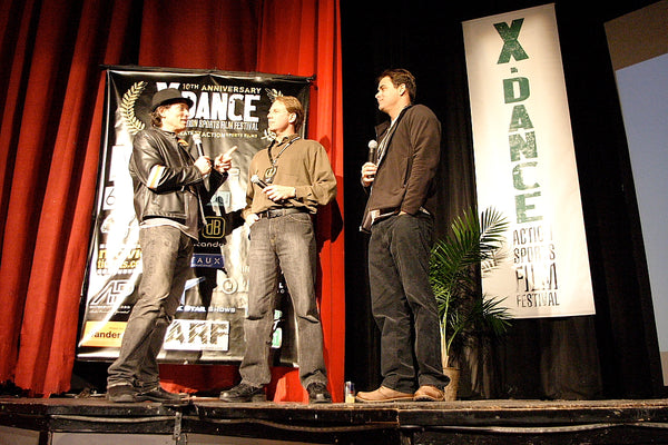 Brian Wimmer, Derek and Craig Hoffmann after the screening. X-Dance Film Festival, Salt Lake City, 2010.