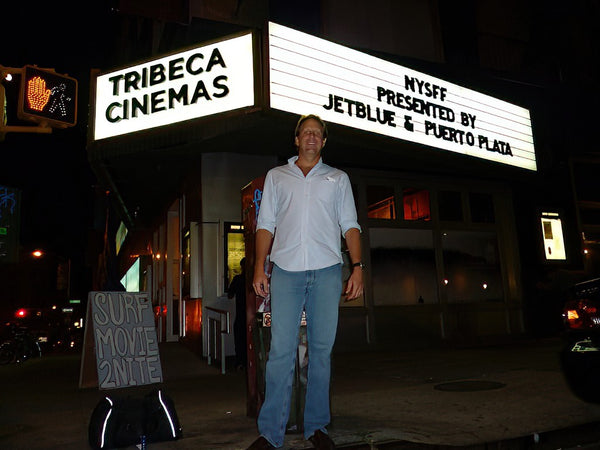 Derek at Tribeca Cinemas for the New York Surf Film Festival.