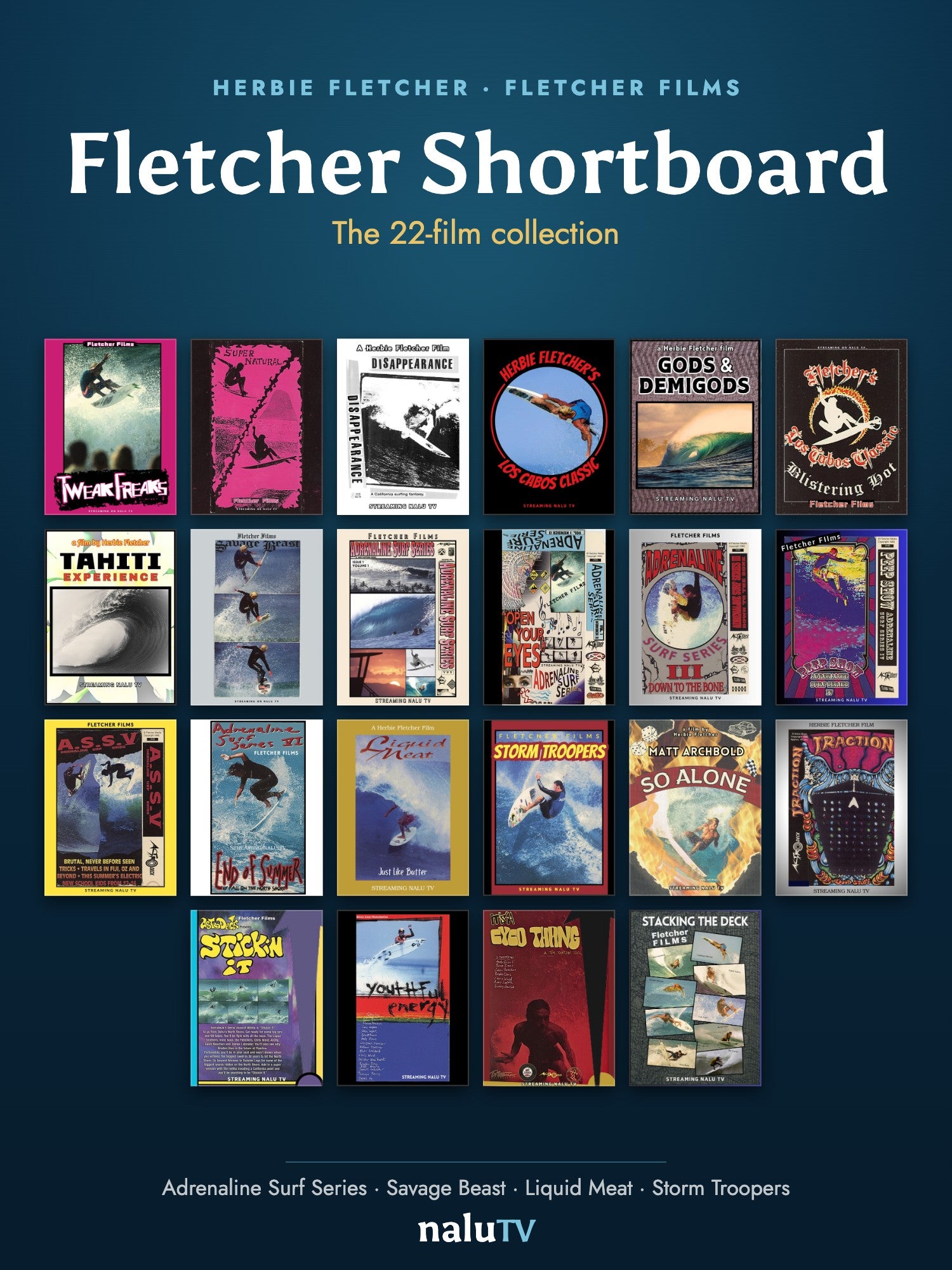 Fletcher Films Shortboard | 22 Movie Bundle Deal Stream