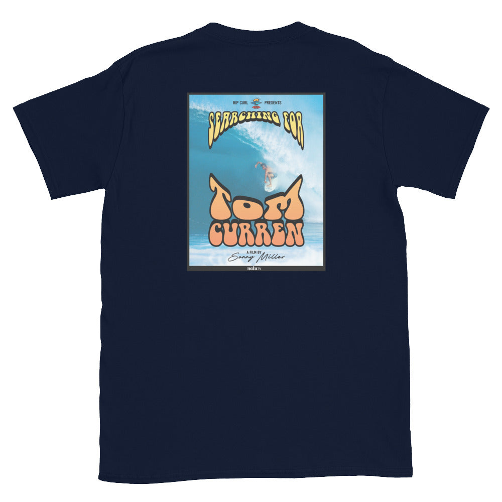 Searching for Tom Curren T-shirt | Front Logo and Back Movie Poster