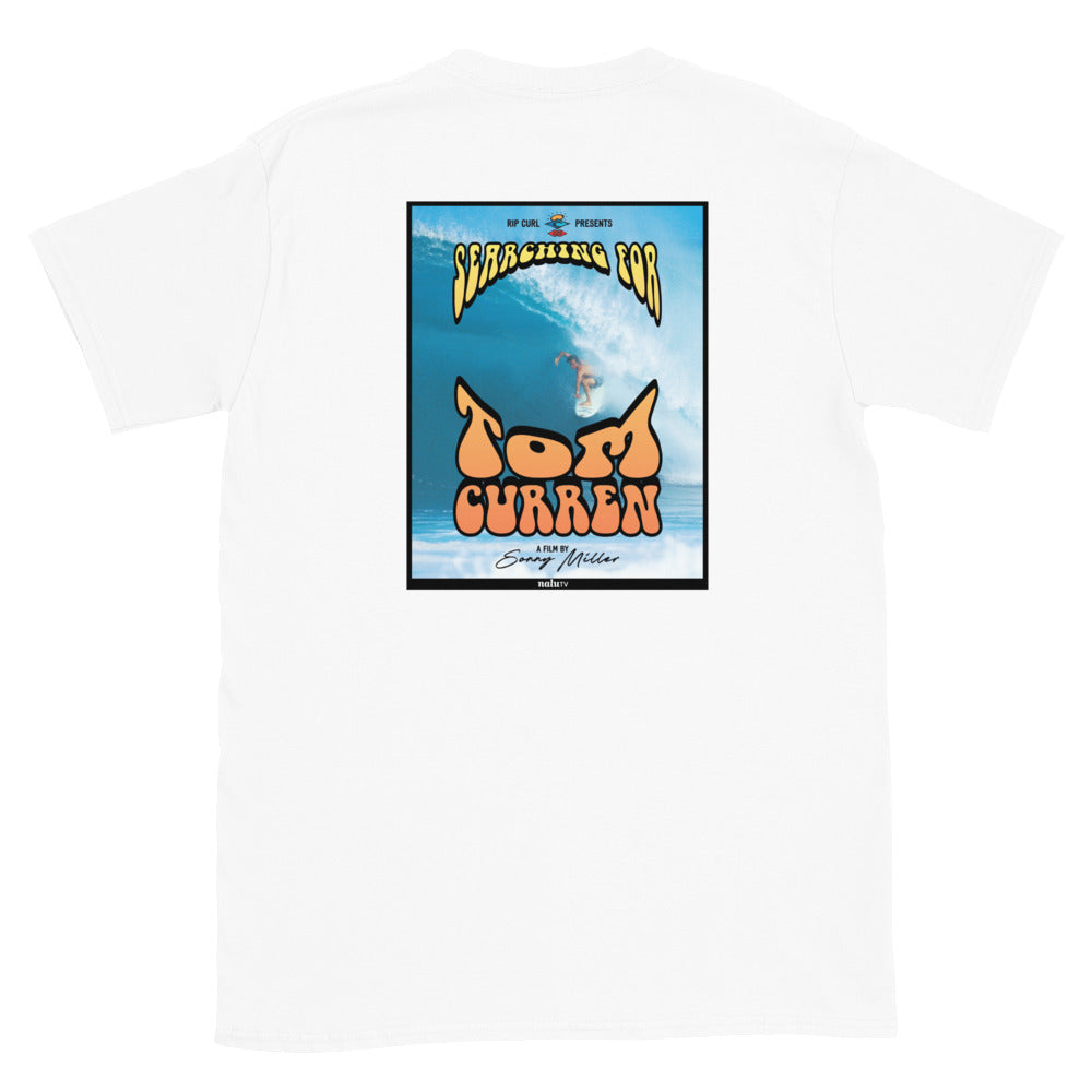 Searching for Tom Curren T-shirt | Front Logo and Back Movie Poster