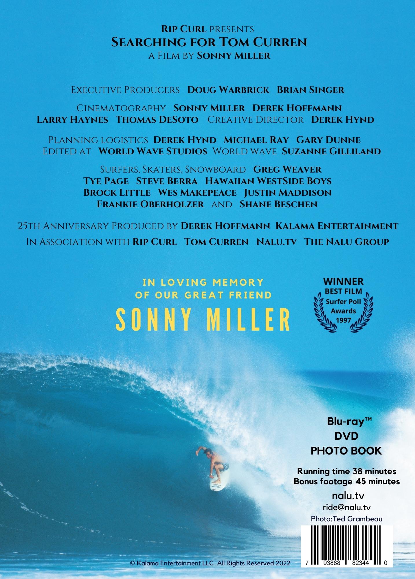 Back coverart Searching for Tom Curren 25th Anniversary Collector's Edition Blu-ray™ + DVD + Photo Book only on Nalu.tv